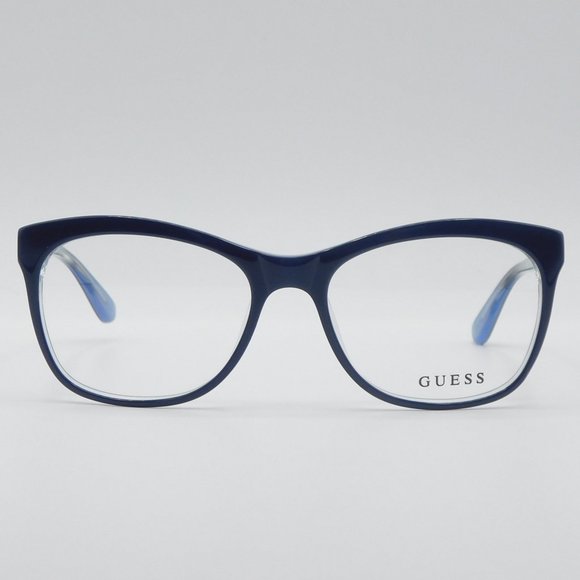 BRAND NEW GUESS GU2619 090 SHINY BLUE CAT EYE WOMEN'S EYEGLASSES 53-17-1… - Picture 2 of 11